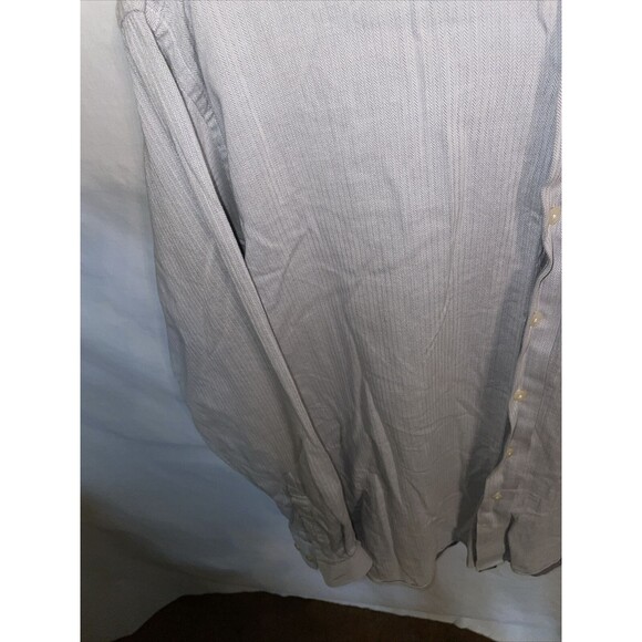T. Harris Dress Shirt Men’s Size XL Gray Button Up Long Sleeve - Picture 6 of 12